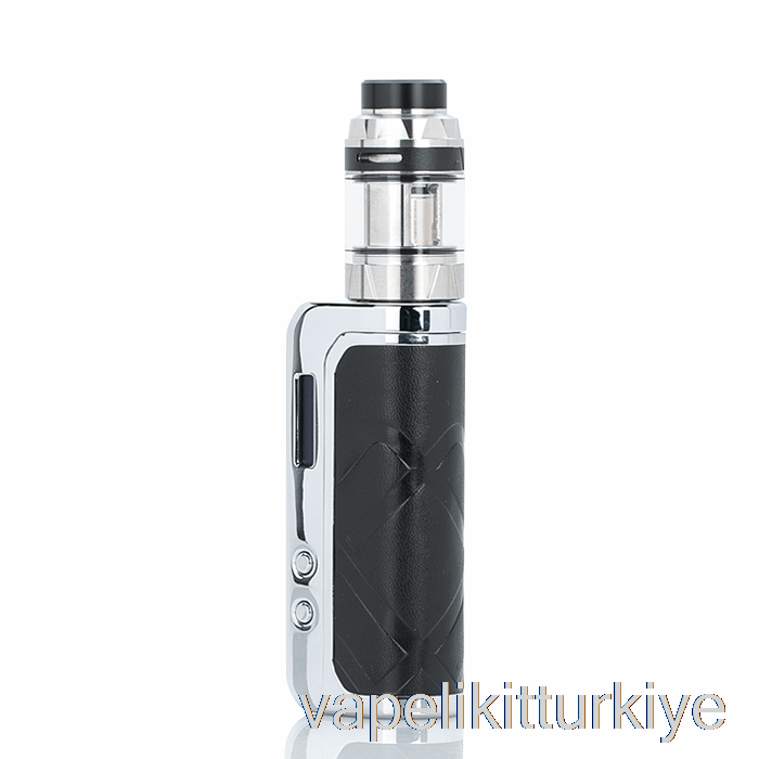 Vape Elektronik Sigara Augvape Foxy One 120w Başlangıç ​​kiti Gümüş Siyah Deri